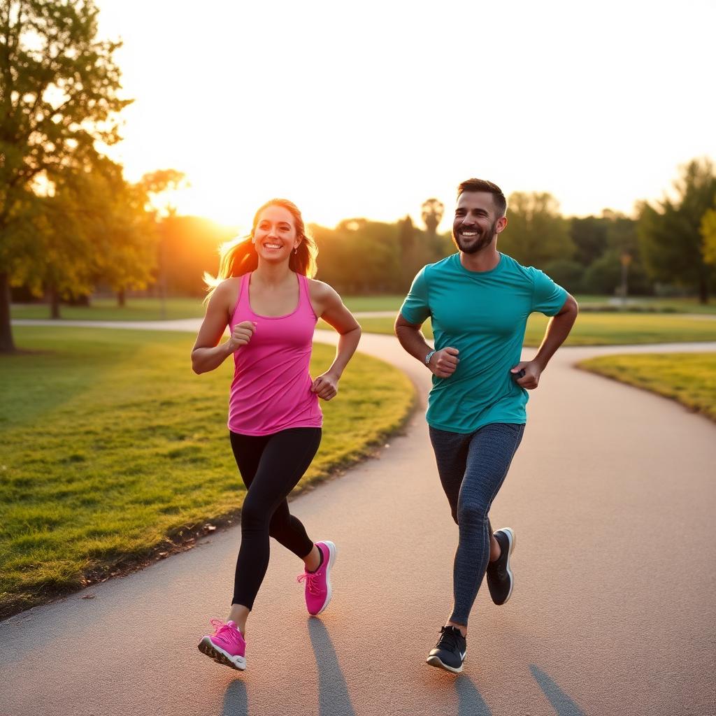 People enjoying an active healthy lifestyle